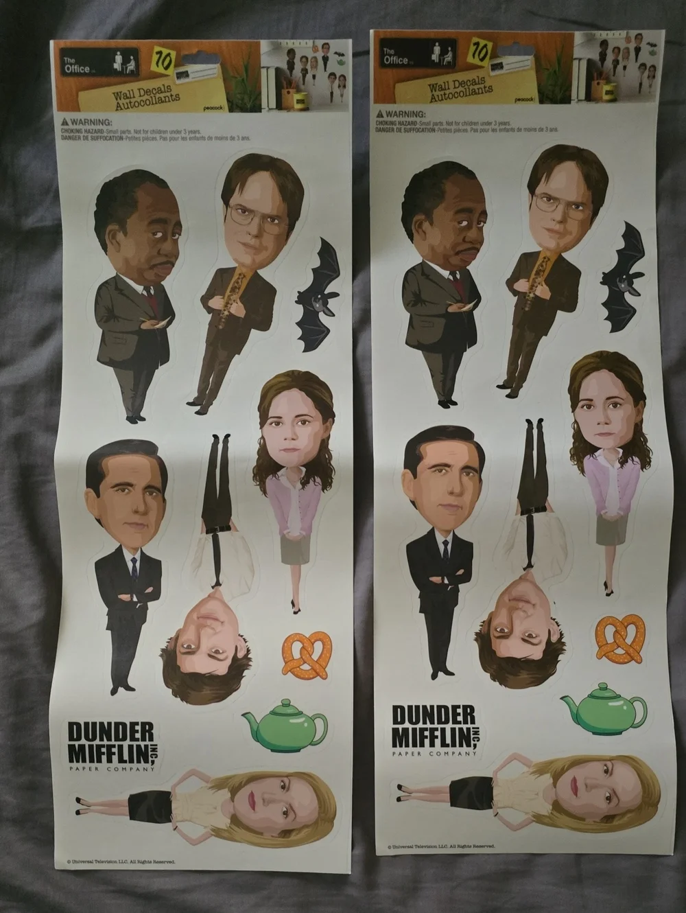 The Office Dunder Mifflin Character Wall Decals - 2 Sheets